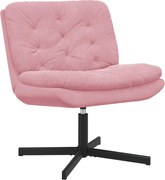 vidaXL Scaun Relaxant Rotativ Roz 63 x 75 x 76 cm Catifea