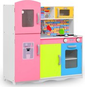 vidaXL Bucătărie de jucărie pentru copii, multicolor, 80x30x85 cm, MDF
