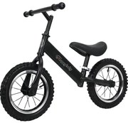 Bicicleta fara pedale, 12", Antrenament echilbru, 2 - 5 ani, Negru, Roti cauciuc