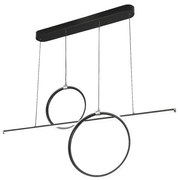 Lustra suspendata LED design modern Willow negru mat, alb