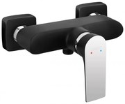 Square Black/Chrome - baterie perete duș - BAQ7BLC - Ferro