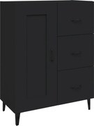 vidaXL Dulap, negru, 69,5x34x90 cm, lemn prelucrat