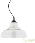 Lustra diametru 28cm, din sticla suflata manual, BISTRO SP1 PLATE 112336
