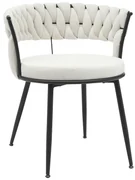 Scaun Bucatarie/Dining  Alomme Catifea Crem