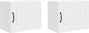 vidaXL Dulap de bucătărie 2 pcs Alb 50 x 31 x 40 cm Lemn compozit