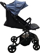 Carucior sport ultracompact pentru copii BABY CARE™ PRO S010, Transformabil in troller, Spatar reglabil in 3 trepte, Pozitie somn, Gri Jeans