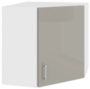 Corp Superior Colt Karo, Gri Lucios/Alb, MDF, 60 x 60 x 60 cm