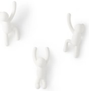 Cârlige 3 buc. de montat pe perete din plastic Buddy – Umbra