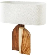 Lampa de masa, Lemn, Tesatura Boucle, Alb, LOVERS 60cm, A-46649 VC