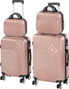 TraveLux Pro XXII set valiză rulantă aur roz