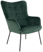 Fotoliu verde cu tapițerie din catifea Glasgow – Bonami Essentials