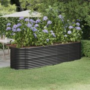 vidaXL Strat înălțat grădină 296x80x68 cm oțel galvanizat