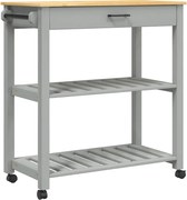 vidaXL Cărucior de bucătărie „MONZA”, 84x40x88,5 cm, lemn masiv de pin