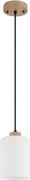 Globo 15977H - Lustră suspendată pe cablu ROWENA 1xE27/60W/230V stejar/alb