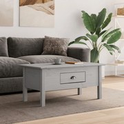 vidaXL Măsuță de cafea &quot;BODO&quot;, gri, 100x55x46 cm, lemn masiv de pin