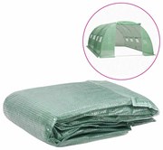 vidaXL Copertină de rezervă pentru seră (16 m²), verde, 400x400x200 cm