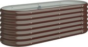 vidaXL Strat înălțat grădină 114x40x36 cm oțel galvanizat