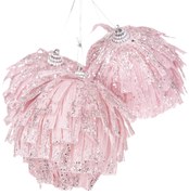 Set de decorațiuni de Crăciun Pink Elegance, 3buc., diametru 8 cm