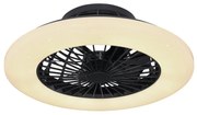 Lustra LED cu ventilator si telecomanda design modern Travo negru