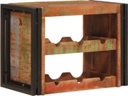vidaXL Raft pentru vin Maro 100 x 45 x 33 cm Lemn recuperat solid