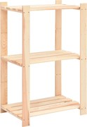 vidaXL Raft depozitare 3 niveluri, 60x38x90 cm lemn masiv pin, 150 kg