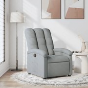vidaXL Fotoliu rabatabil, gri deschis, material textil