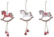 Set de 3 ornamente suspendate în formp de căluți Ego Dekor