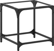 vidaXL Măsuță de cafea, blat din sticlă transparentă, 40x40x40 cm oțel