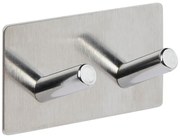 Cârlig autoadeziv STIKY+, 2 cârlige, oțel inoxidabil, 9 x 3,5 x 4,5 cm