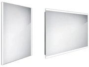 NIMCO ZP 11002 - Oglindă pentru baie cu iluminare LED din spate, 6500K, 80 x 60 cm, IP44