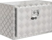 HOMCOM Cutie de Scule din Aluminiu cu Încuietoare și 2 Chei, Box de Depozitare 76L, Rezistentă și Impermeabilă, pentru Pickup Rulote Remorci, 60,9x35,5x40,6cm, Argintiu | Aosom Romania