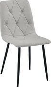Scaun LIBRA PLATINUM GREY gri cu picioare negre