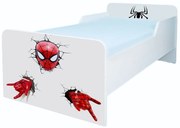 Patut copii de gradinita cu Spider Man Mic 2-6 ani 130x60 cm Simplu cu Saltea SafeNest CMG51900409839956