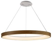 Lustra LED cu telecomanda design circular NISEKO II Wood 90cm