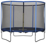 HOMCOM Trambulin cu Plasă de Siguranță, Trambulină de Grădină pentru Interior și Exterior, Trambulină Fitness pentru Copii și Adulți din Oțel Albastru+Negru până la 113,6 kg Ø305 x 248H cm | Aosom Romania