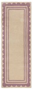 Covor tip traversă mov/în culoare naturală țesut manual din lână 80x230 cm Lois Scallop – Flair Rugs