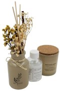 Set odorizant cameră și lumânare White rose jasmine