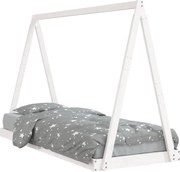 vidaXL Cadru de pat pentru copii, alb, 80x200 cm, lemn masiv de pin