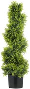 HOMCOM Zypresse Artificială 90 cm, Plantă Artificială în formă de Spirală în Ghiveci, Decorare Modernă | Aosom Romania