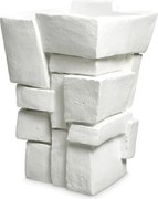 Ghiveci de flori LUX, Fibra de sticla, Alb, Santanter