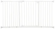 PawHut Porțiță pentru Câini și Animale de Companie cu 3 Extensii, Lățime Reglabilă, 74-147.5x76.2 cm, Alb | Aosom Romania