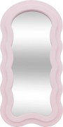 Oglindă cu ramă roz cu volănaș AYNA, 30 x 60 cm