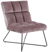 Fotoliu roz cu tapițerie din catifea Alba – Actona