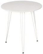 HOMCOM Masă de Comedor Rotundă cu Picioarele în formă de Furculiță din Metal Stil Modern Nordic pentru Bucătărie Sufragerie Cafenea Bar Ø70x75 cm Alb | Aosom Romania