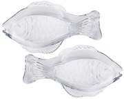 Set farfurii de sticlă PEŞTE 2 buc.