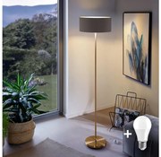 Lampadar LED TUNJA 1xE27/20W/230V, Ø 38 cm, auriu/maro
