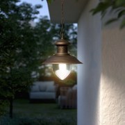 Lustra exterior IP44 realizata manual din alama Amalfi