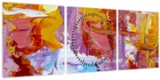 Tablou - Pictură în ulei (cu ceas) (90x30 cm)