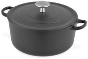 Oala din fonta Royal van Kempen & Begeer CC006516-001, 3,3 l, 22 cm, Cuptor pana la 260 C, Inductie, Negru