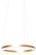 Lampă suspendată de design aurie 40 cm inclusiv LED cu 3 trepte de reglare a luminozității - Anello